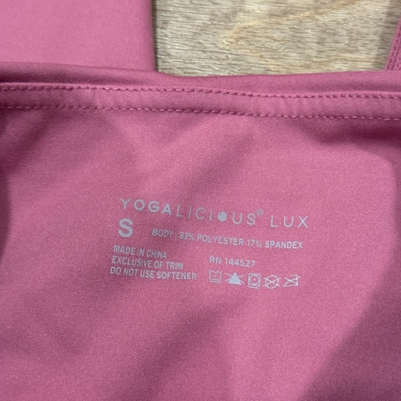NWT Yogalicious Plum Pink Leggings Size Small - Picture 3 of 5